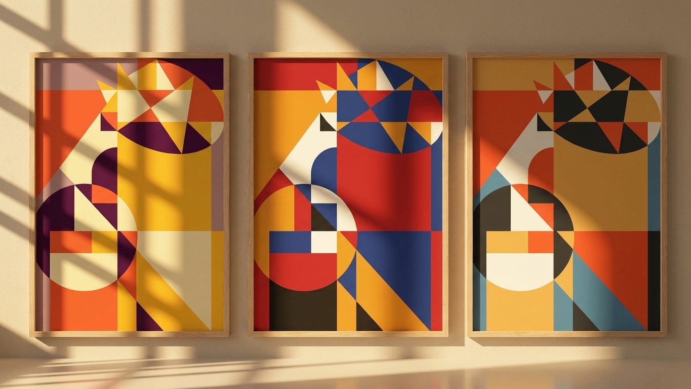 Bauhaus Jesus - Digital wallpaper art