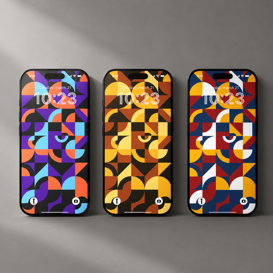 Bauhaus sheep - digital wallpaper